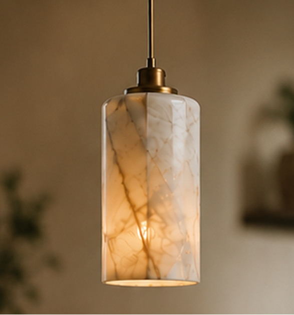 Alabaster Column Lamp
